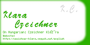 klara czeichner business card